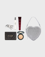 Midi Heart Bag Crystal - Silver
