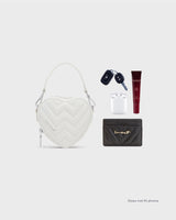 Mini Heart Bag Coconut Silver