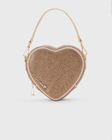 Midi Heart Bag Crystal Gold
