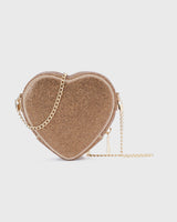 Midi Heart Bag Crystal Gold