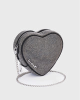 Midi Heart Bag Crystal Black
