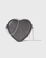 Midi Heart Bag Crystal Black