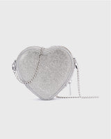 Midi Heart Bag Crystal - Silver