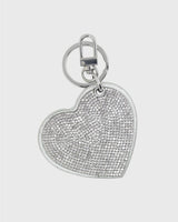 Heart Charm Crystal - Silver