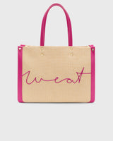 Tote Raffia Pink