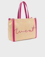 Tote Raffia Pink