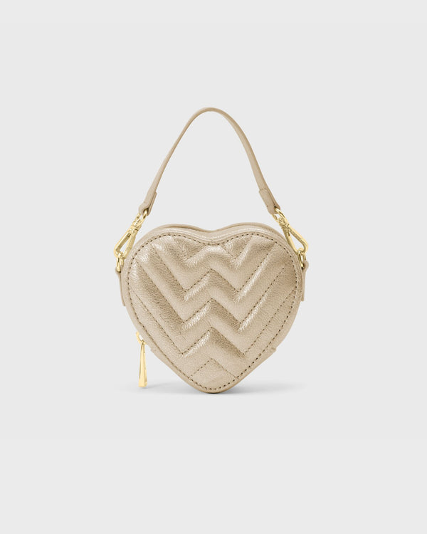 Mini Bolsa Corazón Oro