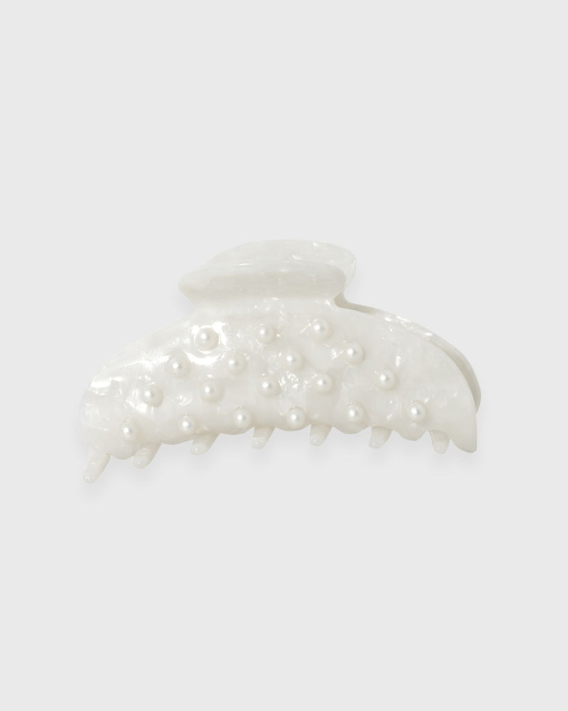 Hair Clip White Pearl