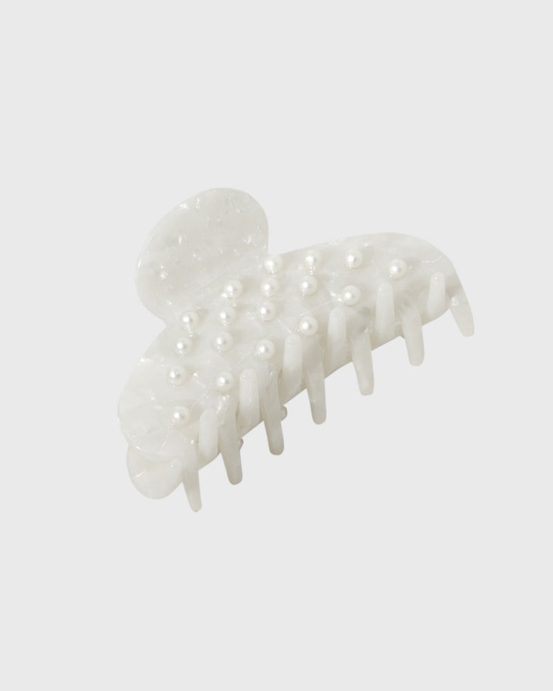 Hair Clip White Pearl