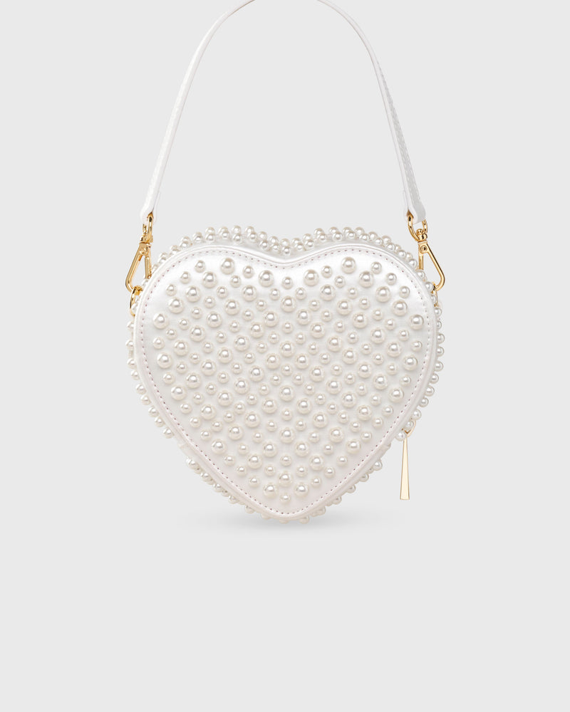 Midi Heart Bag Pearl