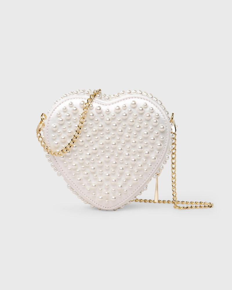 Midi Heart Bag Pearl