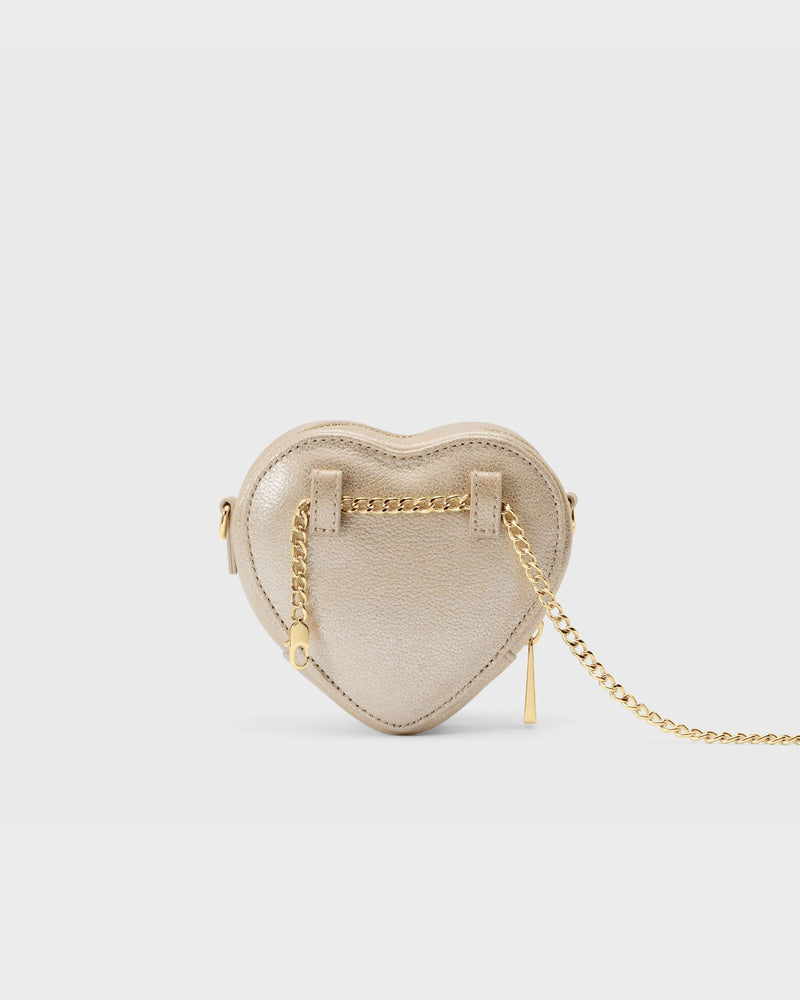 Mini Bolsa Corazón Oro