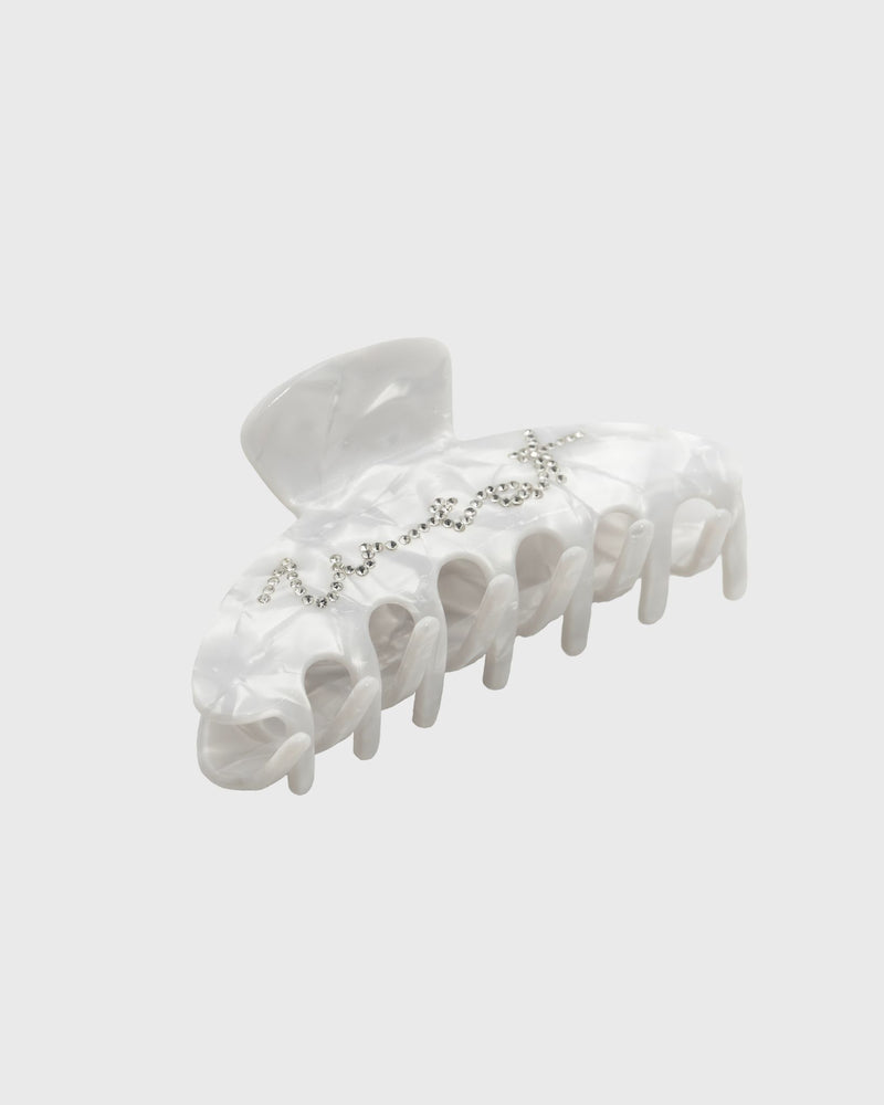 Hair Clip Crystal White