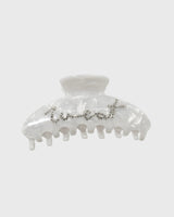 Hair Clip Crystal White