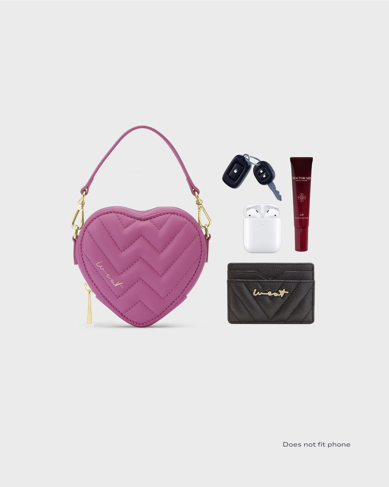 Mini Heart Bag Berry