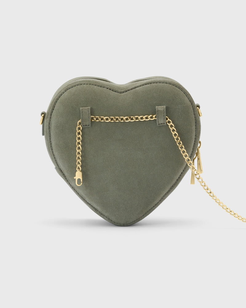 Big Heart Bag Suede Sage