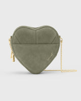 Bolsa Corazón Grande Gamuza Sage