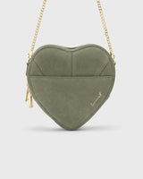 Big Heart Bag Suede Sage